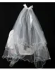 LED LUMIÈRE VEIL BEULLE Ribbon Bow paillettes Veiltwo couches de mariage Veaux de mariage Soft Tulle