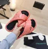 Luxury Slippers sandal Pool Pillow Flat Comfort Embossed Mules with box Designer Slides women shoes pink white black yellow beige printed 88