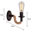 Applique Vintage Ferme Appliques Éclairage Rustique Industriel Luminaire Intérieur Corde Lampes Pour Bar Porche GarageMur LampeMur