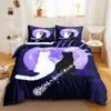 Set copripiumino gatto digitale colore diverso cartone animato carino biancheria da letto con stampa biancheria da letto matrimoniale queen king size Qulit