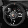 Porsche Cayenne Panamera Boxster 911 Macan 718 Hand-Stitched Suede Car Steering Wheel Cover Accessoriesのカスタマイズ