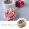 Moule de bougie d'aromathérapie fleur de pivoine moule en Silicone 3D pour savon parfumé plâtre bricolage artisanat décoration de cuisson 220721