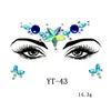 Rhinestone Festival twarz klejnoty naklejki fałszywe naklejki tatuażu Body Glitter Tattoos Gems Flash for Music Festival Party Makeup DHL7217981