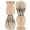 Woody barbe brosse poils rasoir outil homme mâle blaireaux salle de douche accessoires propre maison C0417W