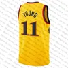 Trae Young Basketball Dejounte Murray Jerseys 4 11 0 Retro Spud Webb City Men Black White Blue 티셔츠 DFG