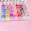 Keychains Lanyards 16CM Acrylic Card Puller Keychain Pendant Portable Contactless Grabber Card Keychains Keyring