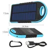 Solar Wasserdichte Power Bank Solar Panel Batterie Ladegeräte Für Smartphone PAD Tablets Kamera Mobile Powers Banken Universal 5000 mAh