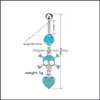 Body Arts Tattoos Art Health Beauty 14g Zircon Heart Boully Butly Ring Skl Navel Piercing Bijoux en acier inoxydable BA DH4PK