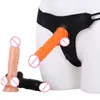 3 Color Strap On Dildo Small Anal Butt Plug Panties Suction Cup Penis Pants Lesbian masturbator For Women Adult sexy Toys