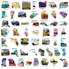 52pcs coloré beaux États-Unis Carte des autocollants America Stickers National Park Stickers Graffiti Kids Toy Skateboard Car Motorcycle Bicycle Sticker Sticker