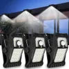 LED Solar Garden Lights Utomhus Clip-on Motion Sensing Light IP65 Vattentät Campinglampa För Staket Däck Vägg Camping Tält Patio