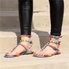 Zapatos mujer sandales rivet plage stag sandale chaussures d'été feme pierres ded gladiator plat à pointes à pointes plus taille # 9025 p9bs odal7156431