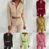 Women's Two Piece Pants Sexy Sports Women Suit Hooded Long-sleeved Slim Casual For Ladies Spring Female's Solid Two-piece