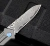 1Pcs High End Folding Knife Damascus / D2 Steel Blade TC4 Titanium Alloy Handle EDC Pocket Knives With Nylon Bag