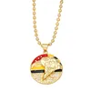 Pendant Necklaces American Flag Eagle Necklace Delicate Gold Color Disc Charm Choker 2022 Trend Hip Hop Style Men Jewelry AccessoriPendant N