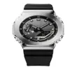 GM-2100 Men's Quartz Calendar Watch LED Digital Dual Display Alloy Dial PU With Automatic Hand-up Light20452488