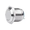 Switch 16mm Metal Push Button IP67 Nickel Plated Brass Press Self-reset/Self Locking 1NO High Flat Domed Round MomentarySwitch