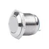 Switch 16mm Metal Push-knapp IP67 Nickelpläterad mässing Press Self-Reset/Self Locking 1No High Flat kupol Rund MomentarSwitch