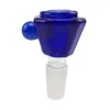 Glass Bowl Smoking Slide With Side Point Handle Filter 6 Colors Thick Bowls Joints For Bongs Hookah Water Pipe