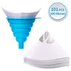 101pcs Paint Filter Paper Funnel Airbrush Disposable with Silicone For Car Spray Gun 220509