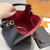 Neonoe دلو حقيبة المرأة حقيبة يد محفظة طباعة خطابات جلد طبيعي إغلاق عالية الجودة حقائب كتف Crossbody حزام مقبض قابل للفصل 2 قطعة