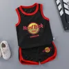 Boys Girls Sports Clothing Sets Toddler Vest Shorts 2pcsset Toddler Sleeveless Tracksuit Kids Baby Basketball Clothes Suit 220610
