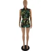 Designer Womens Tracksuits Fashion Sexy Camouflage Printed Sleeveless Vest Shorts Two Piece Set With Pocket