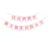 Palloncini foil Decorazione festa di compleanno Primo compleanno Ragazza ragazzo Ballon Banner e palloncino di buon compleanno Set rosa blu per età 1 M088E