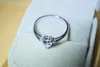 LMNZB 100% Original Tibetan Silver S925 Heart CZ Zircon Wedding Band Rings for Women Engagement Jewelry Gift JZR006 220728