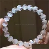 Beaded Strands Bracelets Jewelry Natural White Phantom Quartz Crystal 8Mm Round Beads Woman Man Bangle Bracelet Certificate1 Drop Delivery