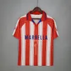 Atletico Madrid 1994 1995 الرجعية Soccer Jerseys Home Caminero Biagini Penev Vizcaino 94 95 Camiseta De Futbol Simeone كرة القدم قميص أحمر أبيض S-2XL