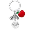 Bulkprijs roestvrijstalen sleutelhanger hangerse lerarendag Valentijnsdag verjaardagsdag sleutelhanger cadeau accessoires 6 stijlen met hoge kwaliteit