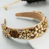 Sparkly kleurrijke grote kristallen hoofdband barokke luxe strass diamante bloemhoofdband feestje bruiloft vrouwelijk haar sieraden