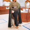 2022 Robes De Soirée Sirène À Manches Longues Arabe Aso Ebi Bourgogne Luxueux Cristaux De Perles Sheer Neck Prom Party Formelle Deuxième Réception Robes