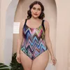 Women w rozmiarze moda kąpielowa stroje kąpielowe kąpielowe stroje kąpielowe Swimowe pierścień na plaży Siamese wielobarte jednoczęściowy druk bez biustonosza Wsparcie 205s