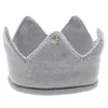 Crown Baby Hats Fotografie Props Haaraccessoires Winter Knit pasgeboren meisje Boy hoofdbanden Tulband Infant Peuter Cap Enfant 149 E3