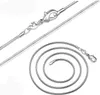wholesale Collana con catena a serpente liscia in argento sterling 925 Collana con catenacci per aragosta Misura gioielli 1 mm 16 pollici --- 24 pollici