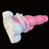 Massager Sex Toy QKKQ Forma curva Eiaculata Dilò Gory/Sea Jelly Colore che schizzava enorme pene con succhiatore di clitoris spot clitoride giocattoli 6q29