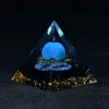 Blue Ocean Lapis Orgone Pyramide EMF Protection Quartz Reiki Méditation Orgonite