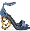 유명 여름 브랜드 여성 Keira 샌들 신발 팝 로고 하이힐 샌들 특허 가죽 블랙 레이디 검투사 Sandalias 파티 Wdding 드레스 신발 샌들 디자이너 가방
