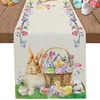 Easter Bunny ovo de pato de pato Flor Runners Panos de casamento modernos decoração de festa decorações de corredor para casa 220615