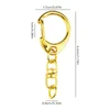 Schlüsselanhänger 50x D-Haken-Schlüsselanhänger-Hardware mit Sprungringen, Metall-Split-Schlüsselring-Clips, Kette für Bastel-Charm-Herstellung, DIY GoldKeychains Forb22