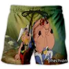 Shorts masculinos Phechion Men/Women Cartoon Asterix e Obelix 3D Impresso a moda casual masculino solto A53men's