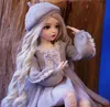 bambola bjd 60 cm regali per ragazza Capelli d'argento Bambola con vestiti Cambia occhi Doris Dolls Regalo di San Valentino bebe reborn 220505