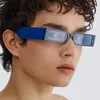 Solglasögon grossist funky mode Small Frame Rektangel Solglasögon Super Cool Modern Punk Hip Hop for Men Womensunglasses