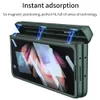 Samsung Galaxy Z Fold 3 5G CASE TEMERED GLASS HINGE PENCIL STAND 360包括的保護カバースクリーンPro3557729の磁気ペンケース