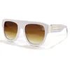 2022 Acetate Oval Wrap Sunglasses Men Women Steampunk Gradient Glasses Designer Ornamental Pilot Eyewear for Summer