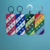 Croc keychain holder Candy Color Silicone keychain plate for Charms Women Child Gift Can match shoe flower