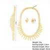 Halsband örhängen set dubai trendig för kvinnor afrikansk brud lyx 24k guldpläterad armband örhänge bröllop par gåvaarri