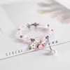 Fios de miçangas 2022 Butterfly Flower Crystal Bracelet Girls Study Friendsion Cartoon Childen Gift Glass Bead Acessórios Lars22